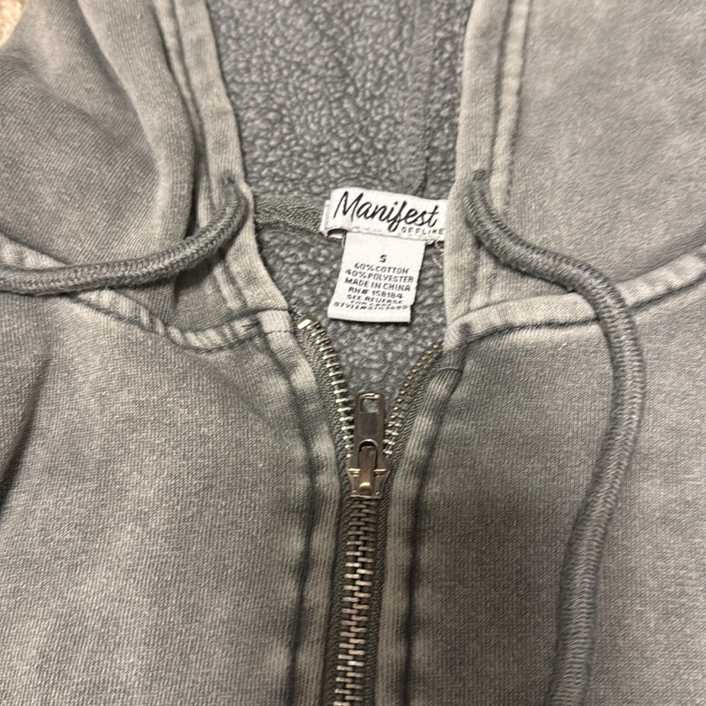 Women’s Offline by Aerie Zip Up Hoodie Green/Gray Size Small - Picture 2 of 5